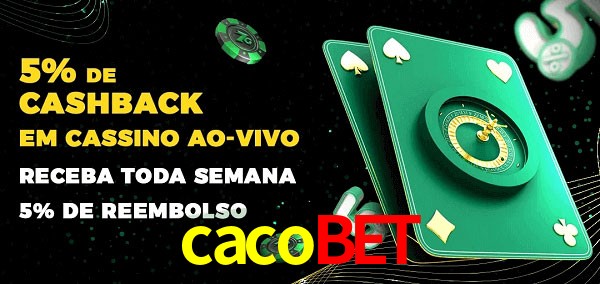 Promoções do cassino ao Vivo cacobet